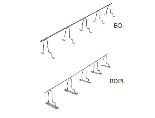 樓板用間隔件（雙層配筋接連，通長式）BD